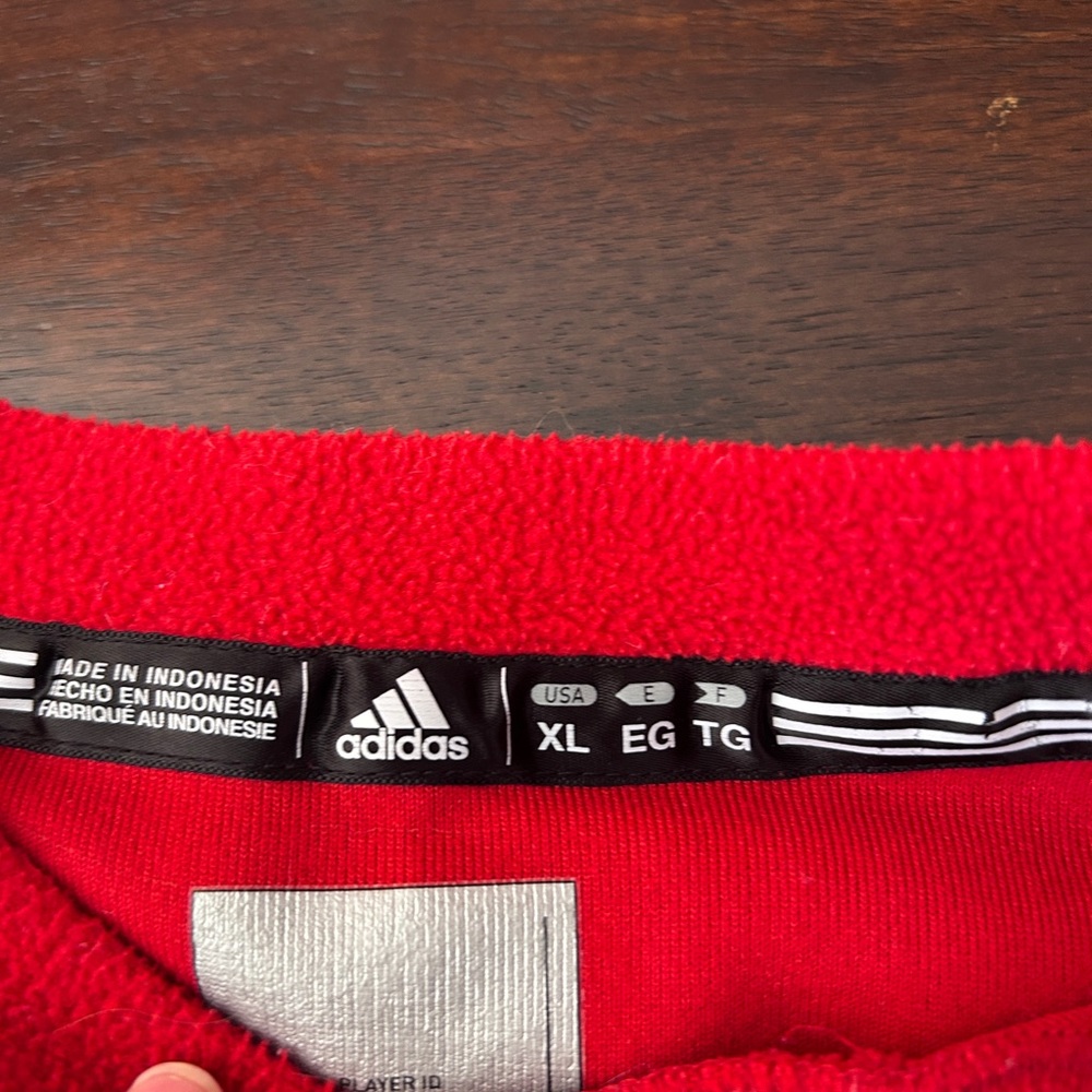 Nebraska Adidas Fleece Crewneck - Picture 3 of 8